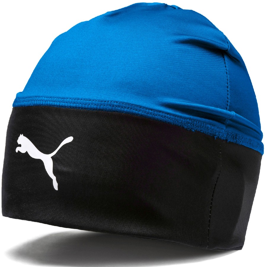 Kinder Puma Mutzen | Puma Liga Beanie Electric Blue Lemonade-Puma Black