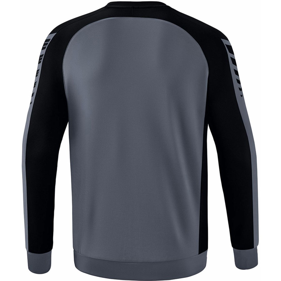 Herren Erima Sweatshirts | Erima Sweatshirt Six Wings Grau-Schwarz