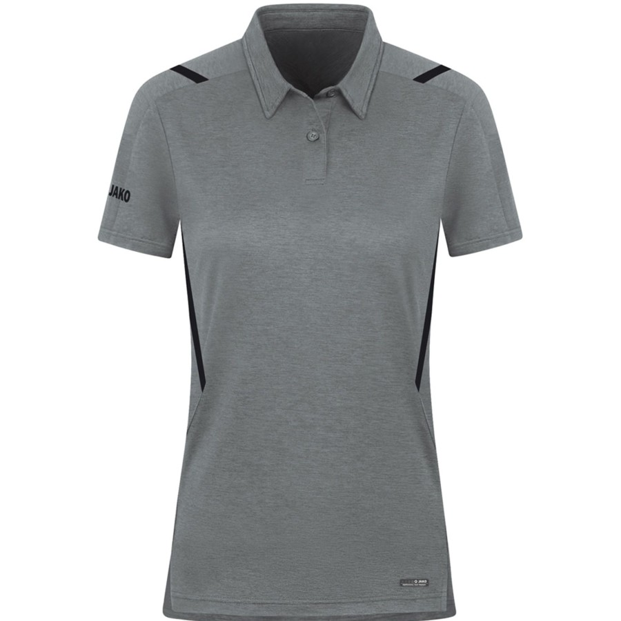 Damen Jako Polo-Shirts | Jako Damen Polo Challenge Grau-Schwarz