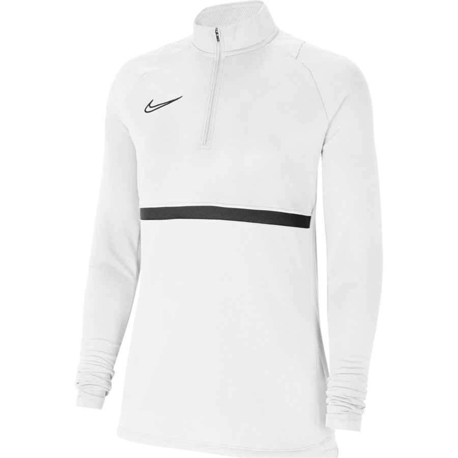 Damen Nike Trikots | Nike Damen Langarm Drill Top Academy 21 Weis-Schwarz