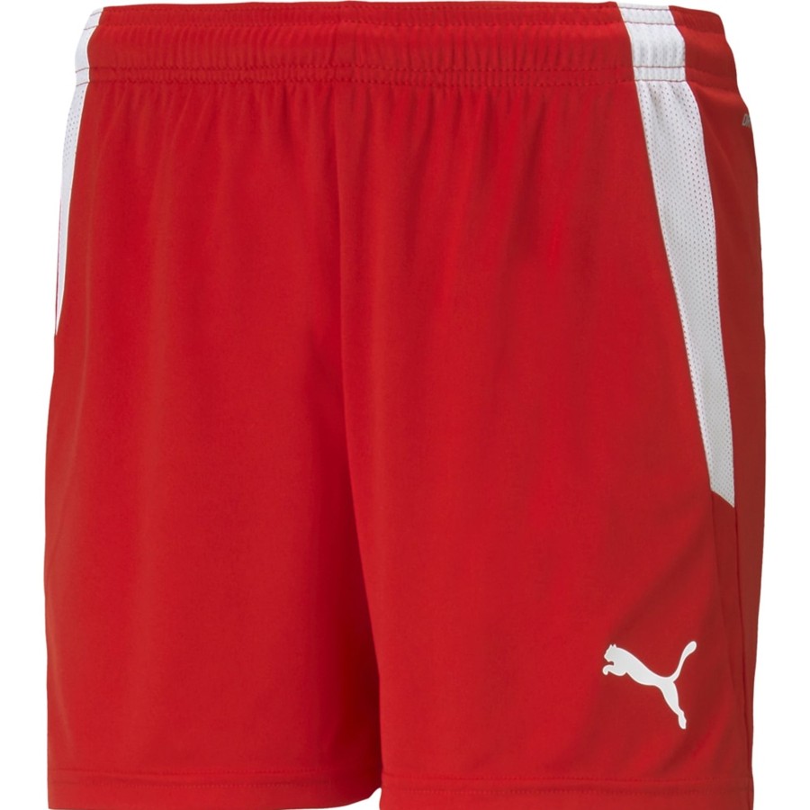 Damen Puma Shorts | Puma Damen Shorts Teamliga Rot-Weis