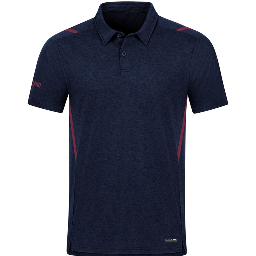 Herren Jako Polo-Shirts | Jako Herren Polo Challenge Blau-Rot