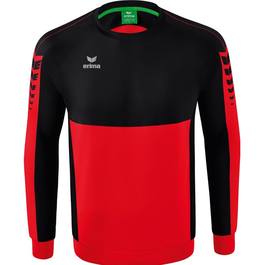 Herren Erima Sweatshirts | Erima Sweatshirt Six Wings Rot-Schwarz