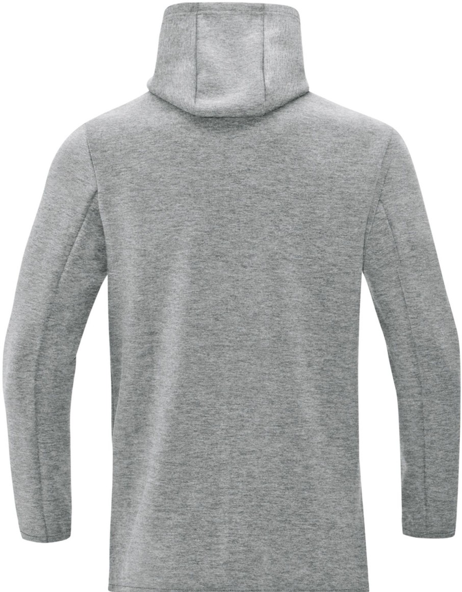 Herren Jako Hoodies | Jako Premium Basics Kapuzensweat Grau Meliert