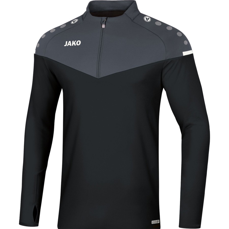 Kinder Jako Sweatshirts | Jako Kinder Ziptop Champ 2.0 Schwarz-Grau