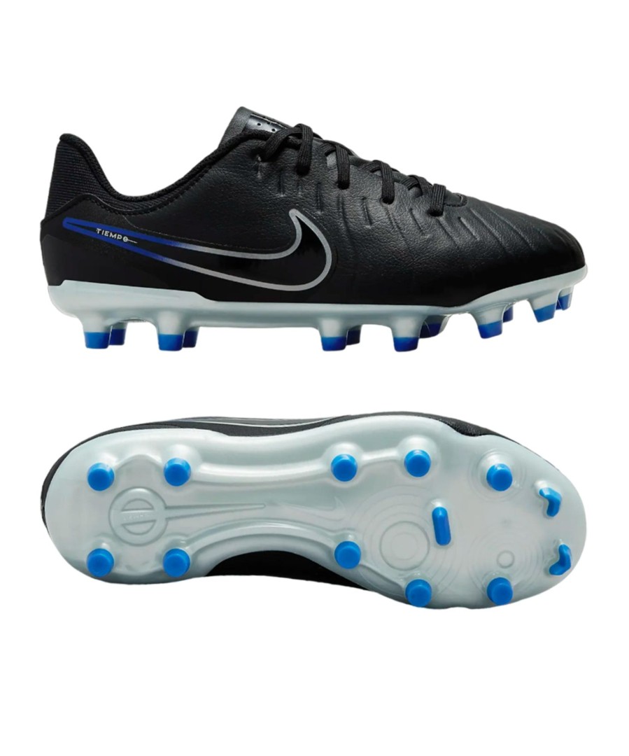 Sportschuhe Nike Nike Fusballschuhe | Nike Fusballschuh Kinder Tiempo Lengend X Academy Fg/Mg Shadow Schwarz Silber Blau