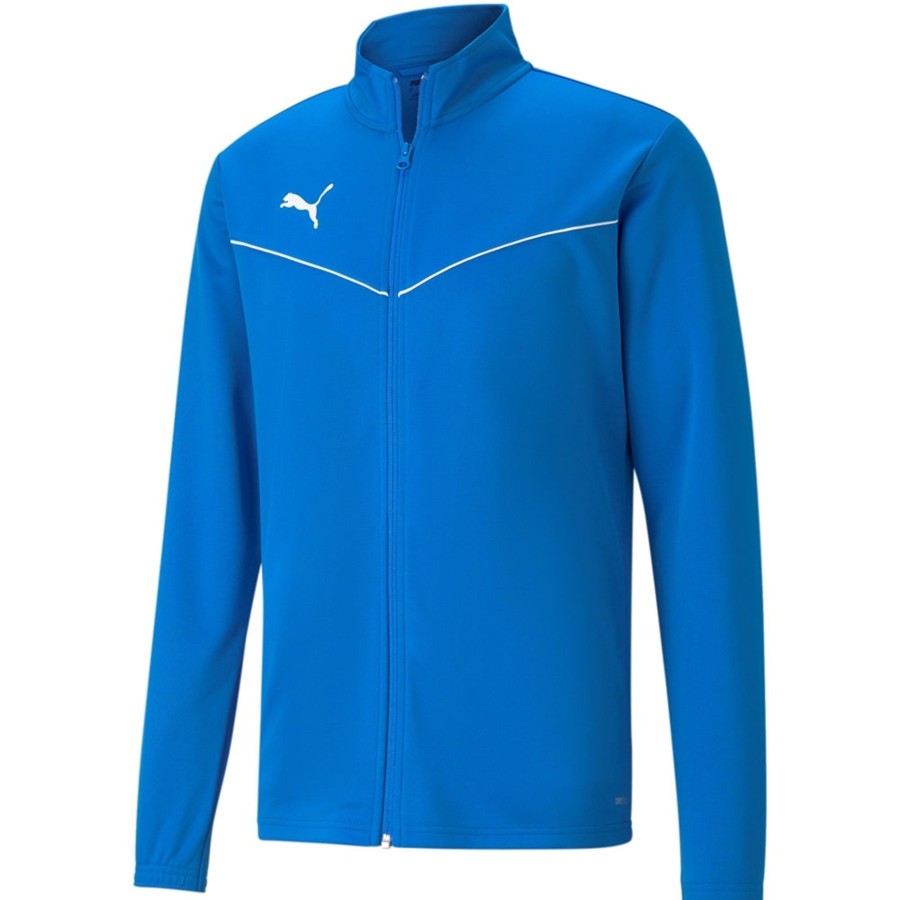 Herren Puma Jacken | Puma Polyester Trainingsjacke Teamrise Blau-Weis