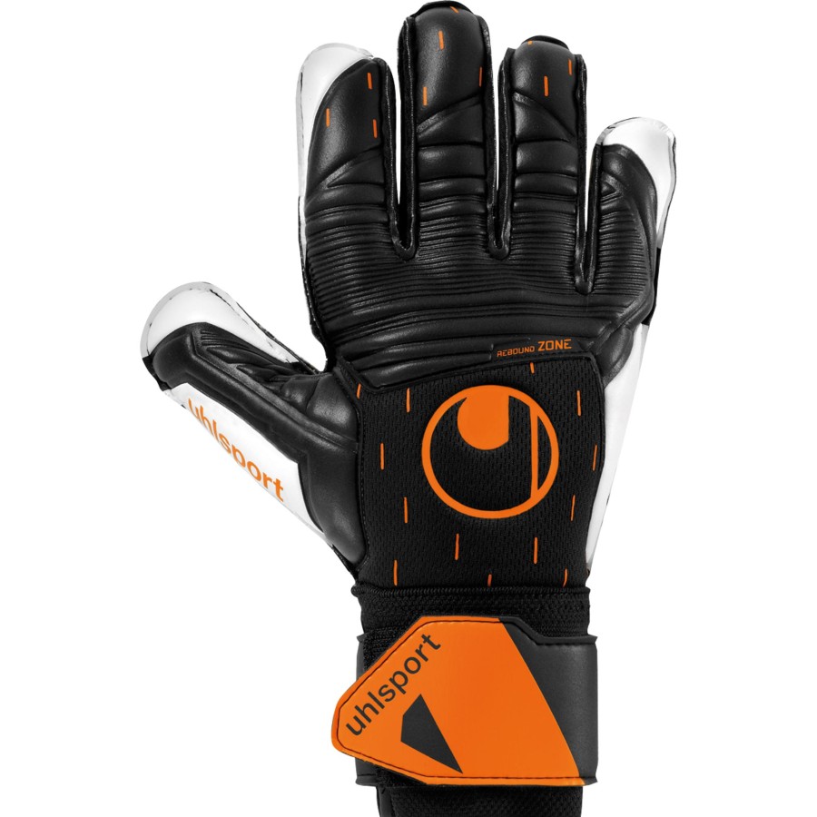 Herren Uhlsport Torwarthandschuhe | Uhlsport Torwarthandschuh Speed Contact Soft Pro Schwarz/Weis/Fluo Orange