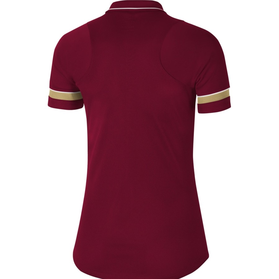 Damen Nike Polo-Shirts | Nike Damen Poloshirt Academy 21 Rot-Gold