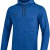 Herren Jako Hoodies | Jako Premium Basics Kapuzensweat Royal Meliert