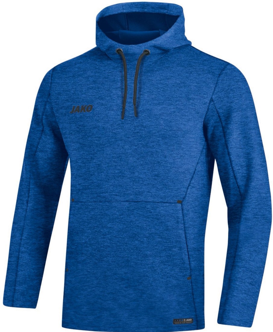 Herren Jako Hoodies | Jako Premium Basics Kapuzensweat Royal Meliert