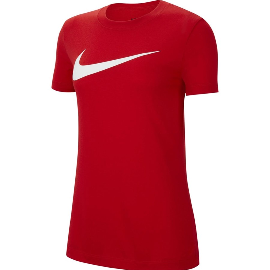 Damen Nike T-Shirts | Nike Damen Kurzarm T-Shirt Park 20 Rot-Weis