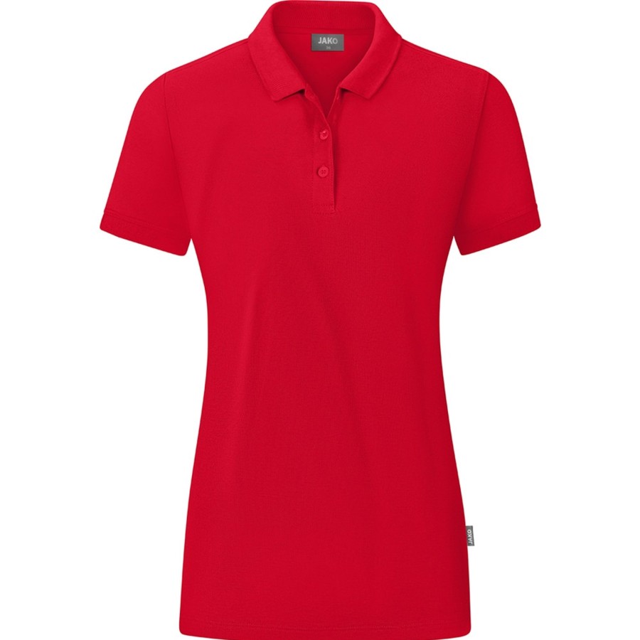 Damen Jako Polo-Shirts | Jako Damen Polo Organic Rot