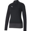 Damen Puma Sweatshirts | Puma Damen 1/4 Zip Top Teamgoal 23 Schwarz-Grau