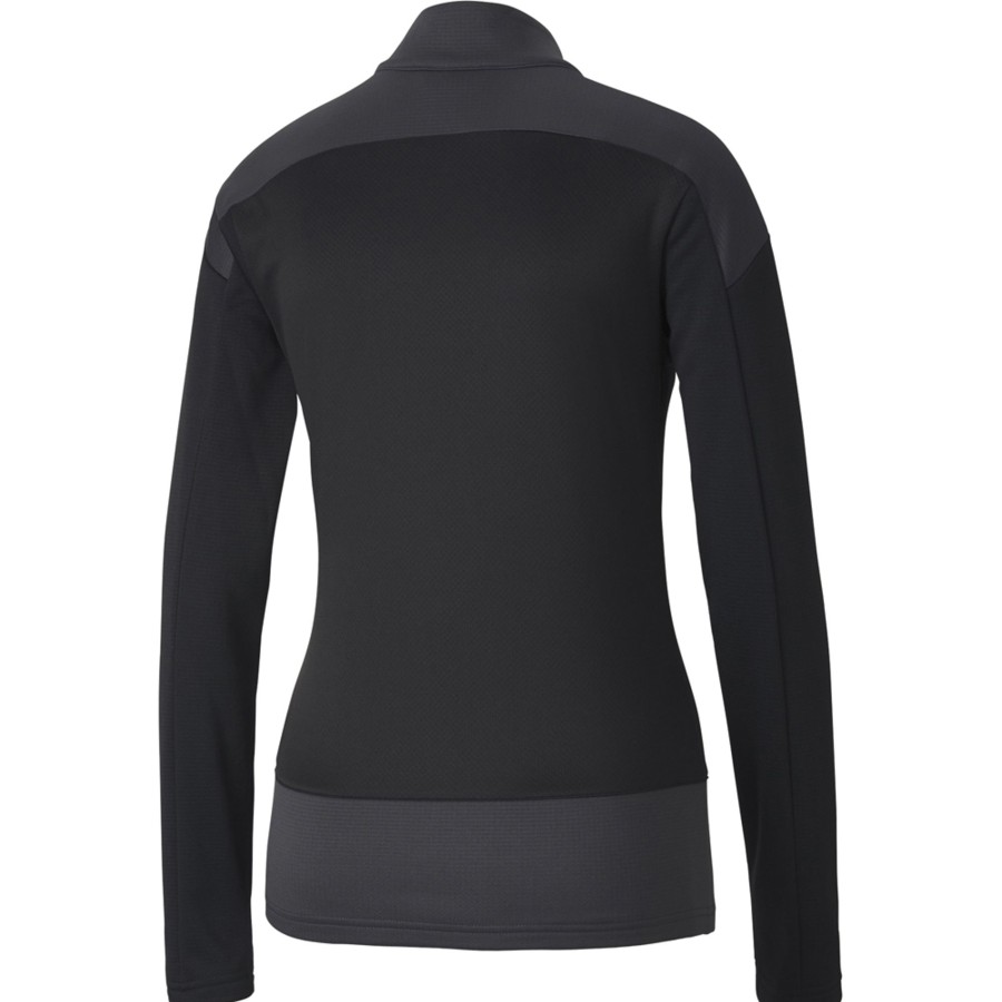 Damen Puma Sweatshirts | Puma Damen 1/4 Zip Top Teamgoal 23 Schwarz-Grau