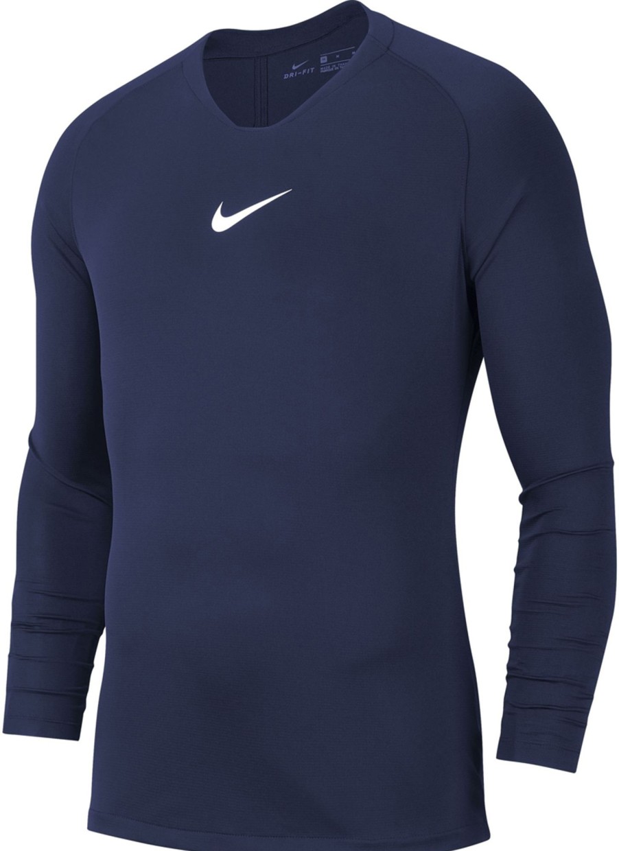 Herren Nike Baselayer | Nike Park First Layer Langarm Shirt Midnight Navy-Weis