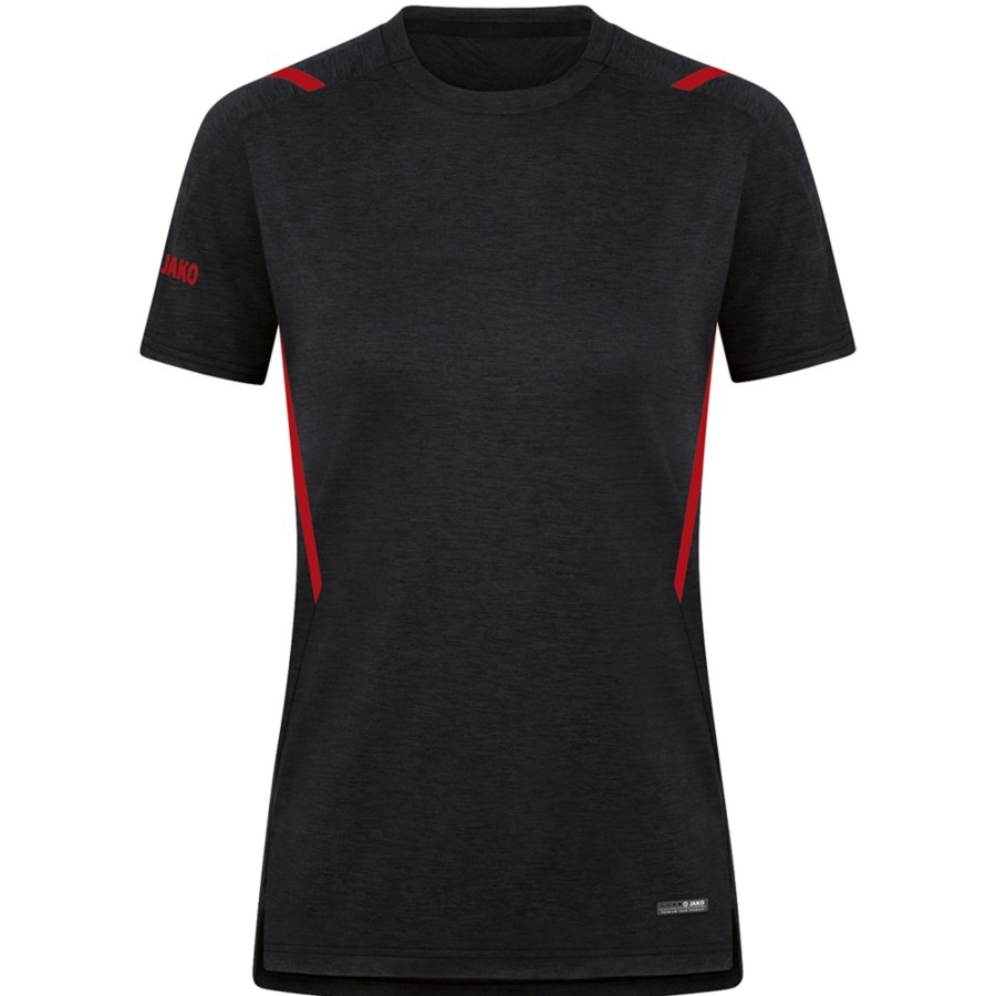 Damen Jako T-Shirts | Jako Damen T-Shirt Challenge Schwarz-Rot