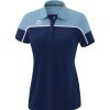 Damen Erima Polo-Shirts | Erima Damen Change By Erima Poloshirt New Navy/Faded Denim/Weis Gunstig