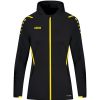 Damen Jako Jacken | Jako Damen Trainingsjacke Mit Kapuze Challenge Schwarz-Gelb