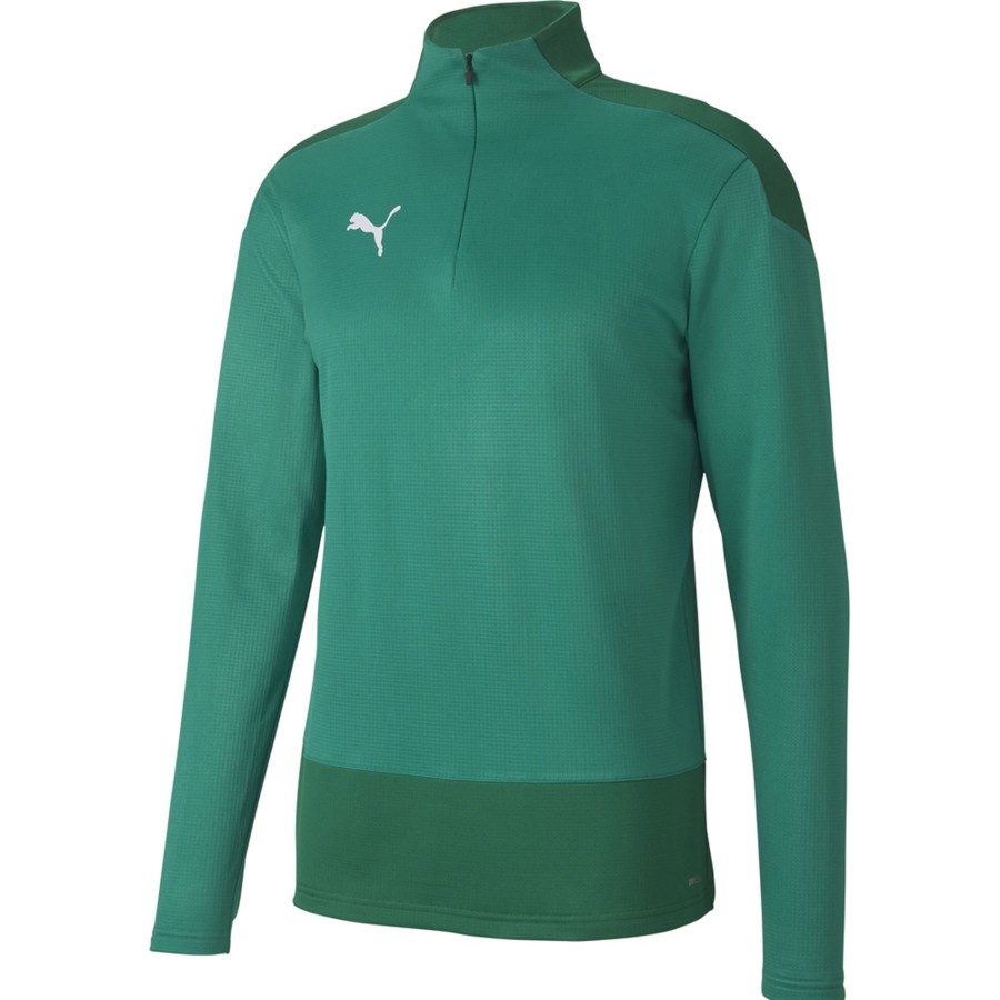 Herren Puma Sweatshirts | Puma Training 1/4 Zip Top Teamgoal 23 Grun