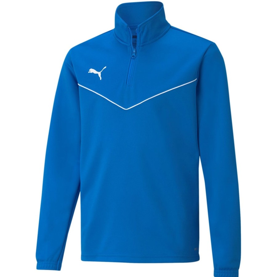 Kinder Puma Sweatshirts | Puma Kinder 1/4 Zip Top Teamrise Blau-Weis