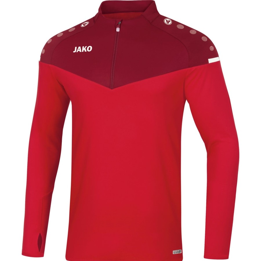 Herren Jako Sweatshirts | Jako Ziptop Champ 2.0 Rot