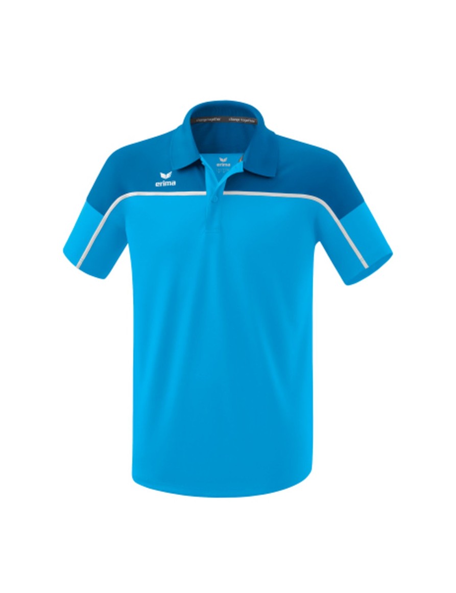 Herren Erima Polo-Shirts | Erima Change By Erima Poloshirt Curacao/Mykonos/Weis Gunstig