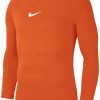 Herren Nike Baselayer | Nike Park First Layer Langarm Shirt Safety Orange-Weis