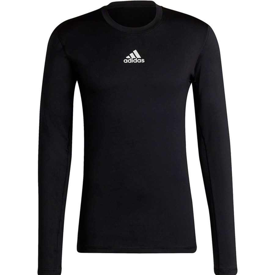 Herren Adidas Baselayer | Adidas Herren Langarm Shirt Techfit Climawarm Schwarz