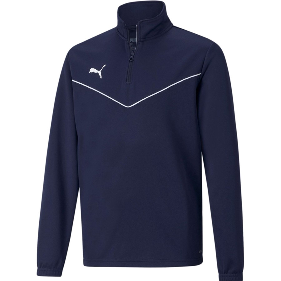 Kinder Puma Sweatshirts | Puma Kinder 1/4 Zip Top Teamrise Blau-Weis