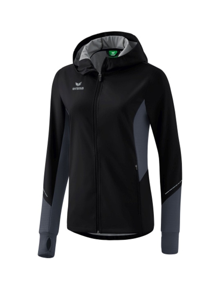 Damen Erima Jacken | Erima Damen Racing Running Jacke Schwarz Gunstig