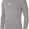 Herren Nike Baselayer | Nike Park First Layer Langarm Shirt Pewter Grey-Weis