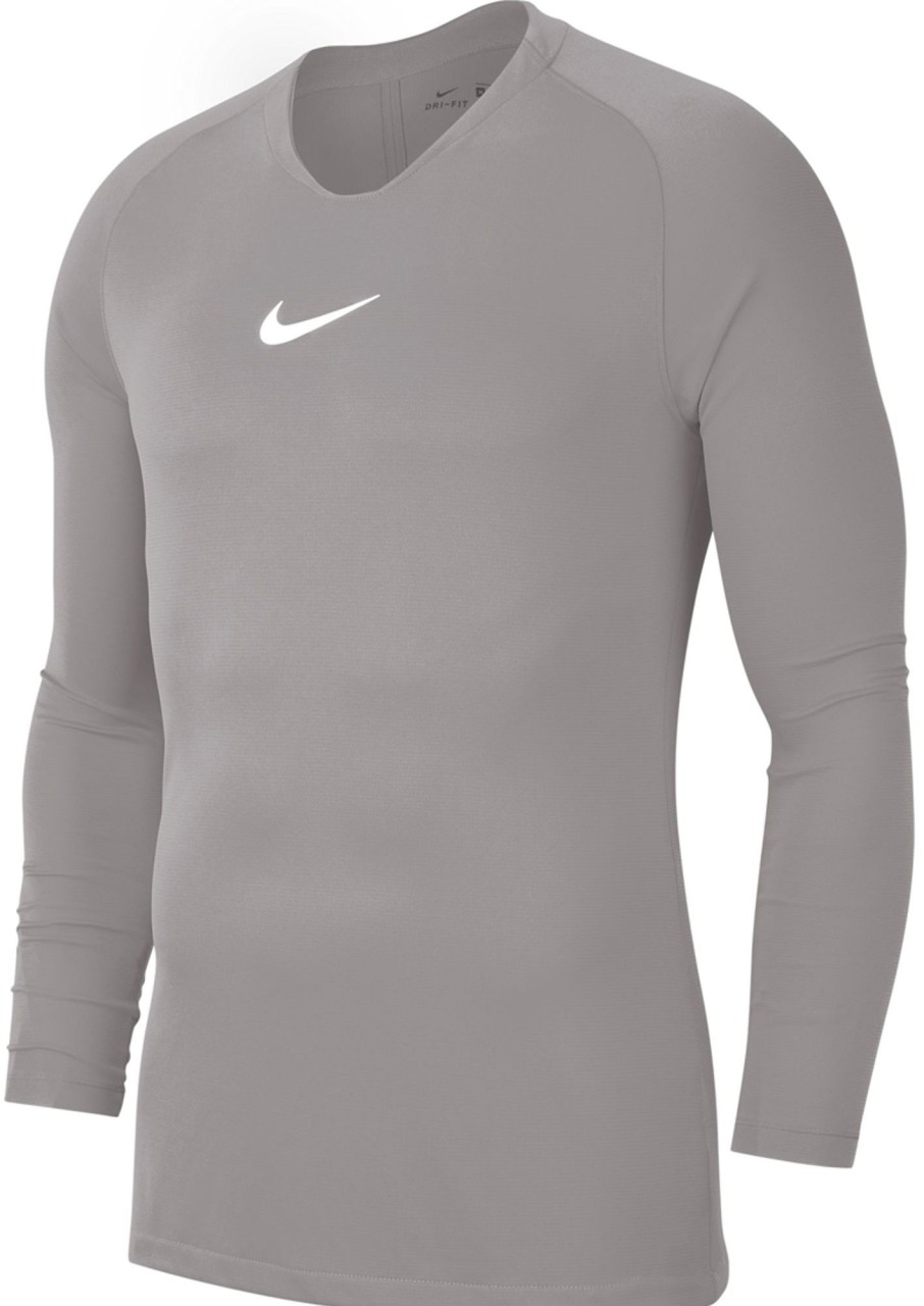 Herren Nike Baselayer | Nike Park First Layer Langarm Shirt Pewter Grey-Weis