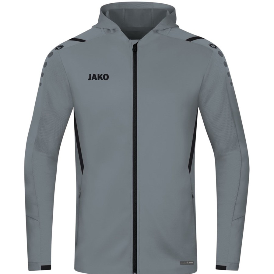 Kinder Jako Jacken | Jako Kinder Trainingsjacke Mit Kapuze Challenge Grau-Schwarz