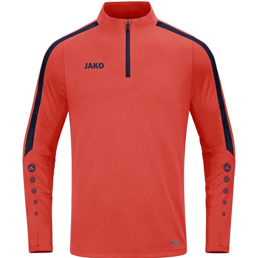 Herren Jako Sweatshirts | Jako Herren Ziptop Power Flame/Marine