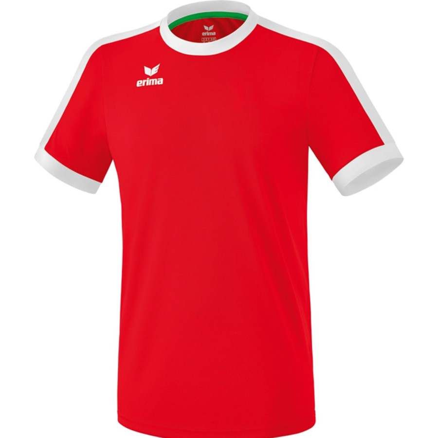 Kinder Erima Trikots | Erima Kinder Kurzarm Trikot Retro Star Rot-Weis