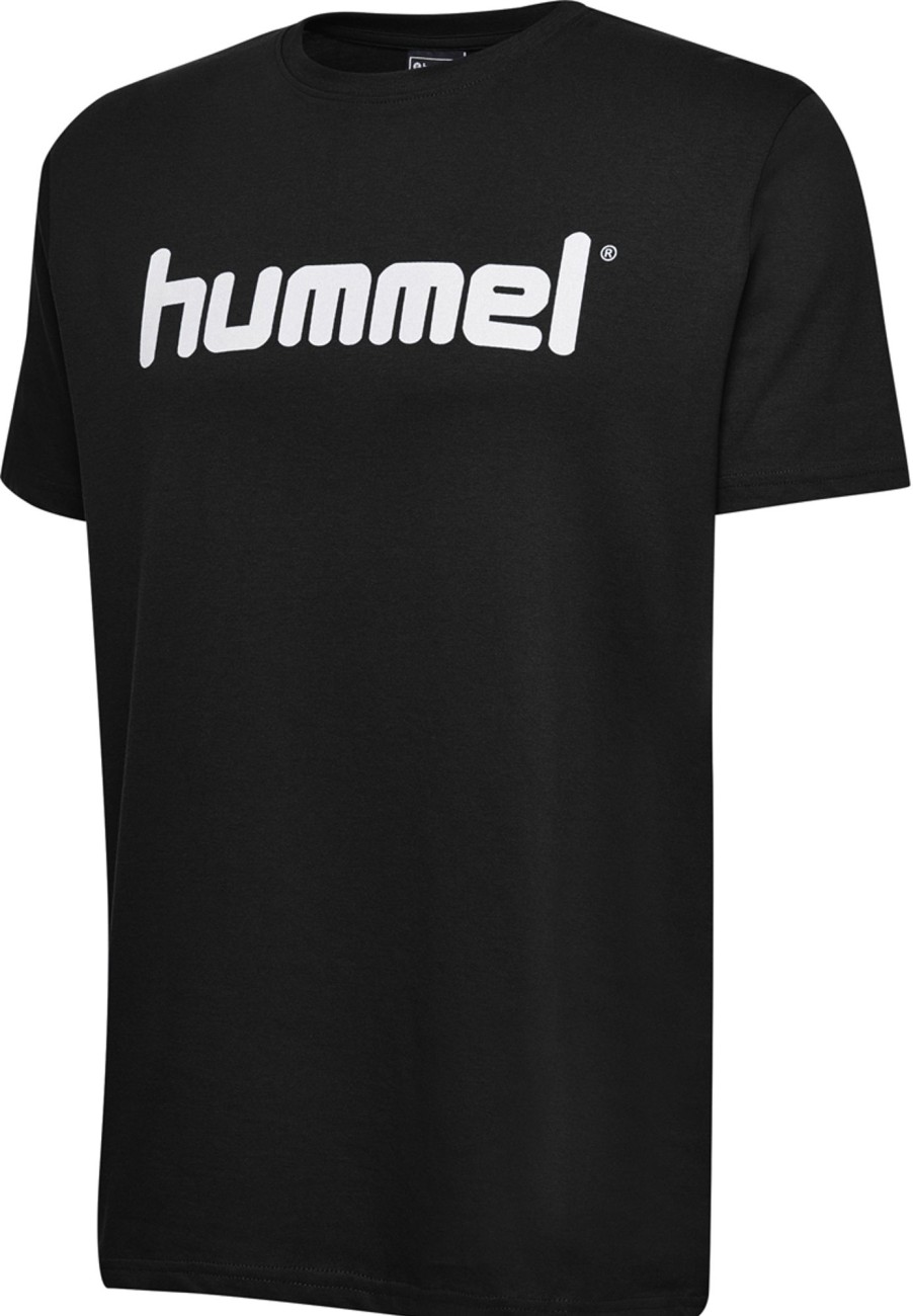 Kinder Hummel T-Shirts | Hummel Cotton T-Shirt Logo Kids Schwarz F2001