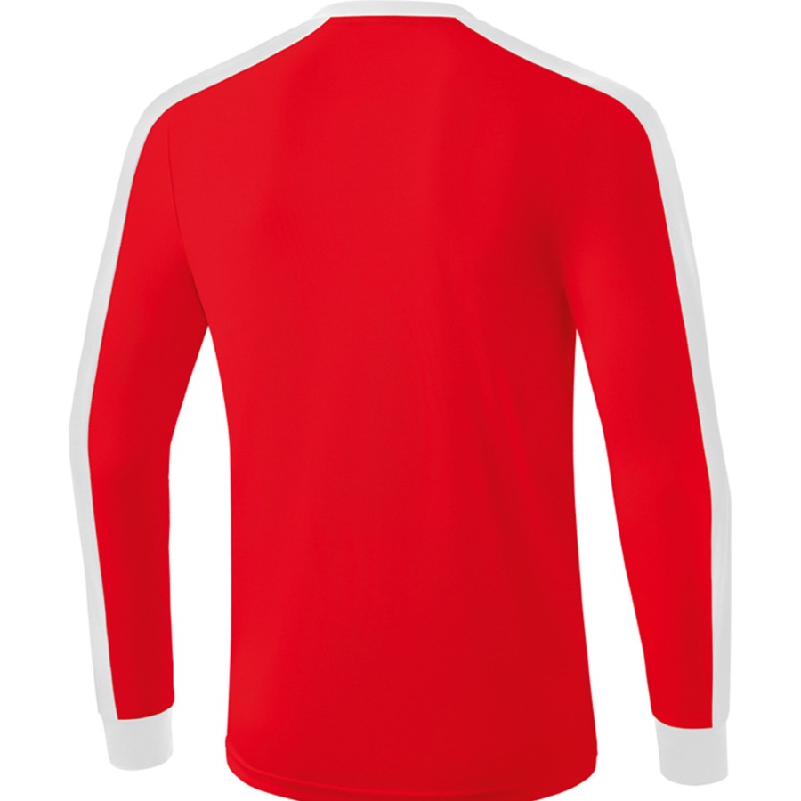 Herren Erima Trikots | Erima Herren Langarm Trikot Retro Star Rot-Weis