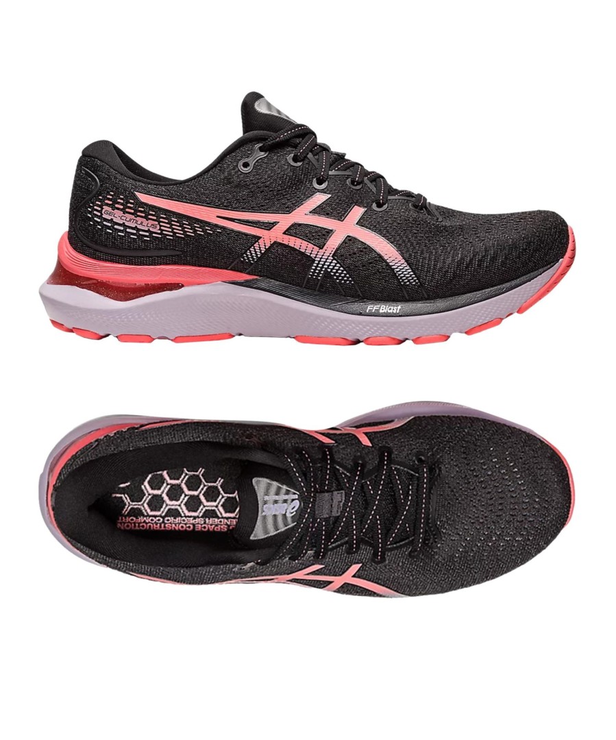 Sportschuhe asics | Asics Gel-Cumulus 24 Damen Schwarz F009 Laufschuh