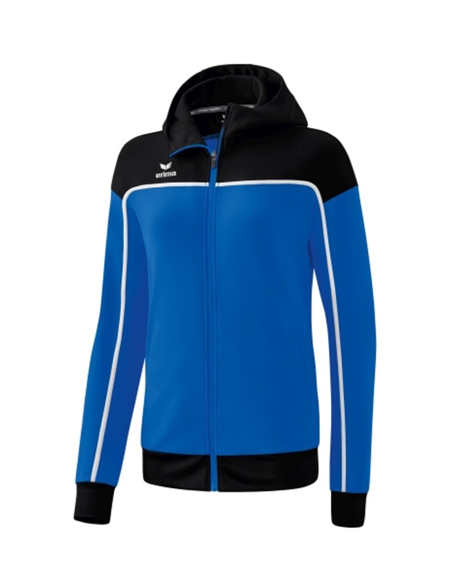 Damen Erima Jacken | Erima Damen Change By Erima Trainingsjacke Mit Kapuze New Royal/Schwarz/Weis Gunstig