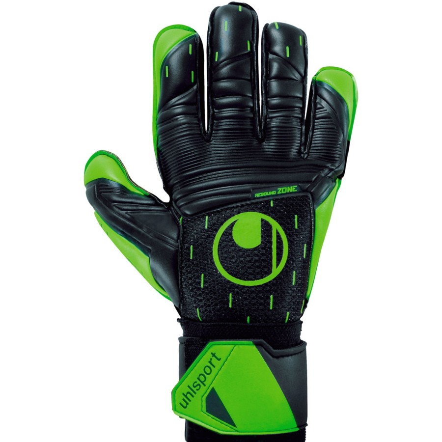 Herren Uhlsport Torwarthandschuhe | Uhlsport Torwarthandschuh Classic Soft Advanced Schwarz/Fluo Grun/Weis