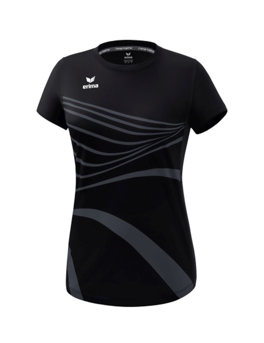 Damen Erima T-Shirts | Erima Damen Racing T-Shirt Schwarz Gunstig