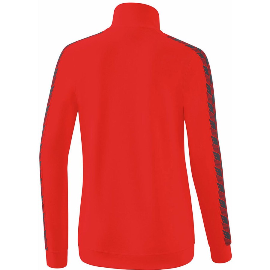 Damen Erima Jacken | Erima Damen Trainingsjacke Essential Team Rot-Grau