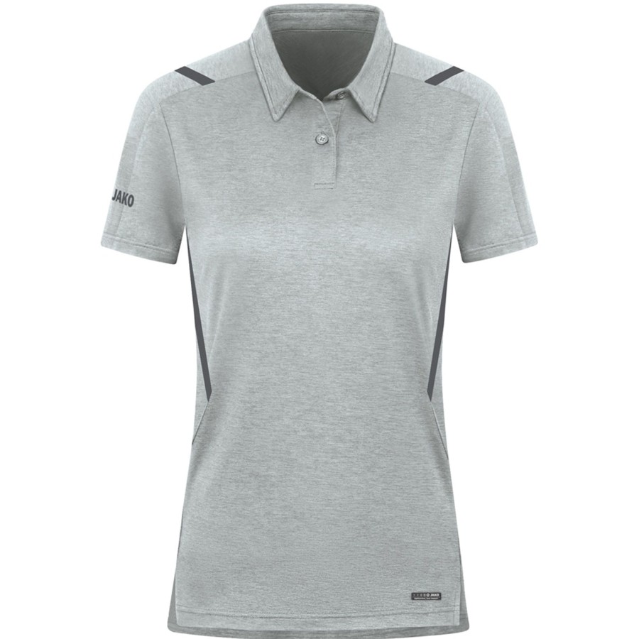 Damen Jako Polo-Shirts | Jako Damen Polo Challenge Grau