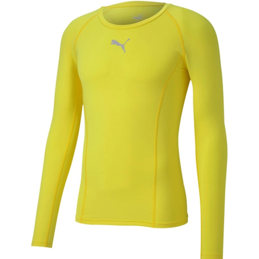 Herren Puma Baselayer | Puma Langarm Shirt Liga Baselayer Gelb