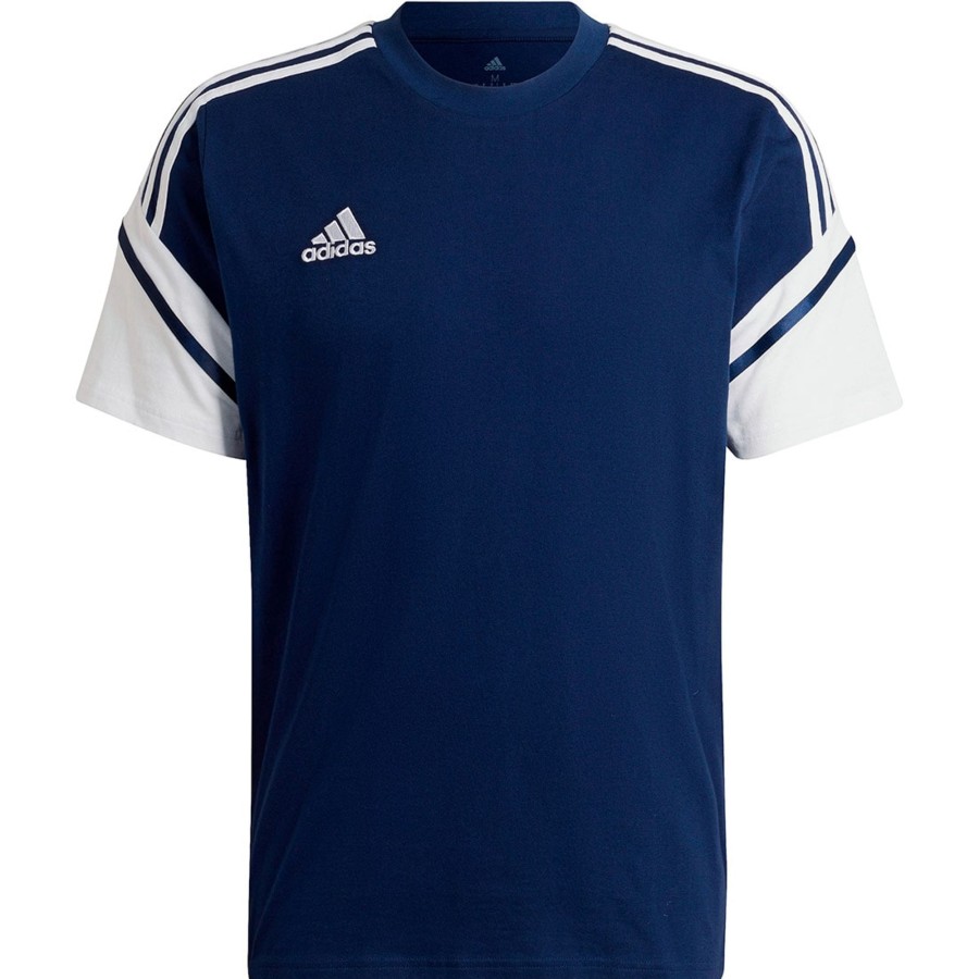 Herren Adidas T-Shirts | Adidas Herren T-Shirt Condivo 22 Blau-Weis