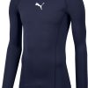 Herren Puma Baselayer | Puma Liga Baselayer Langarm Shirt Peacoat