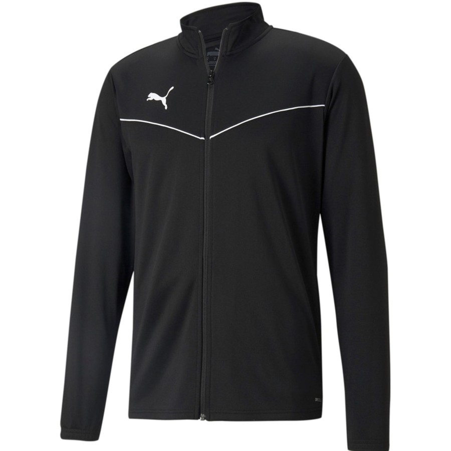 Herren Puma Jacken | Puma Polyester Trainingsjacke Teamrise Schwarz-Weis