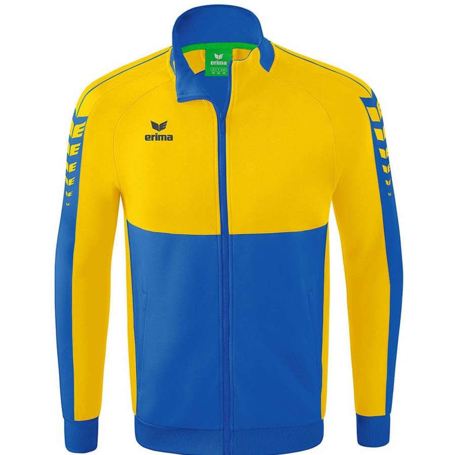 Kinder Erima Jacken | Erima Kinder Trainingsjacke Six Wings Blau-Gelb