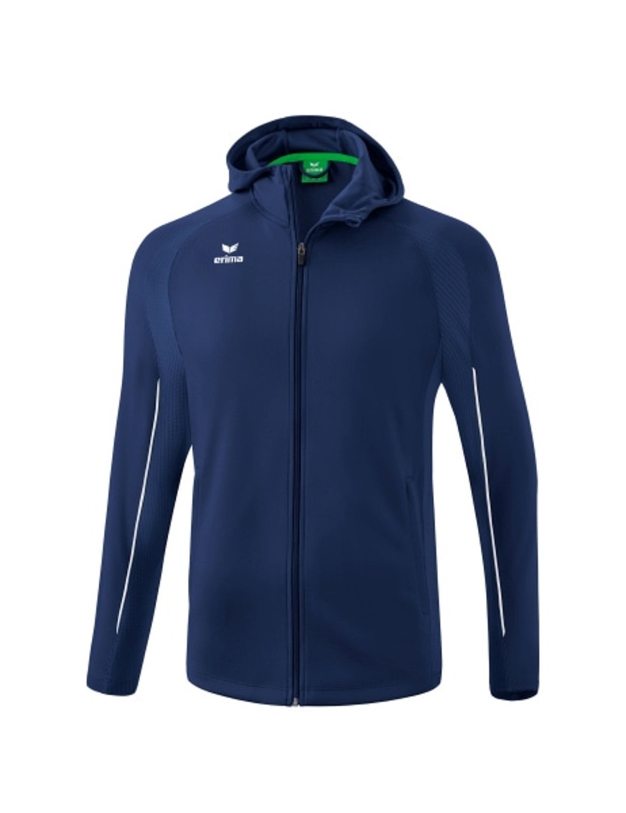 Kinder Erima Jacken | Erima Kinder Liga Star Trainingsjacke Mit Kapuze New Navy/Weis Gunstig